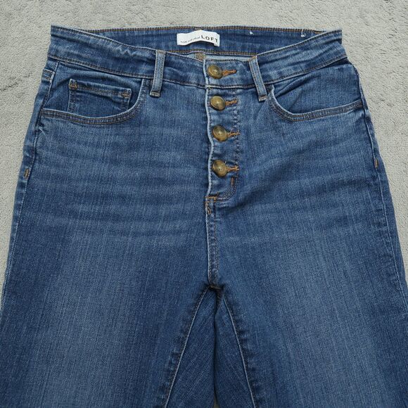 Loft Jeans Women's Size 6/28 Blue High-Waist Curvy Skinny Denim Pants 27" Inseam - Picture 12 of 16